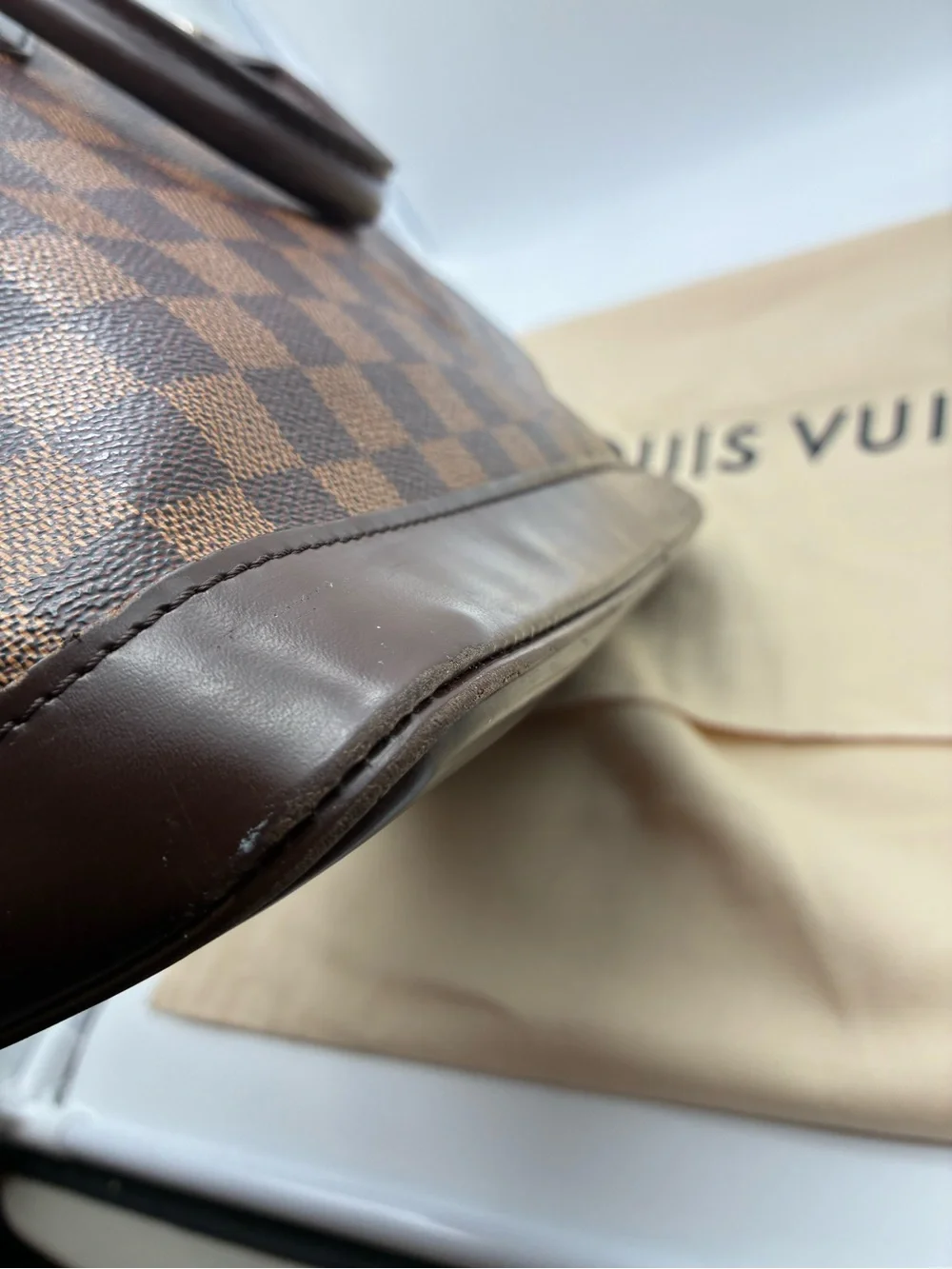 Louis Vuitton Damier Ebene Alma PM Hand bag with LV dustbag